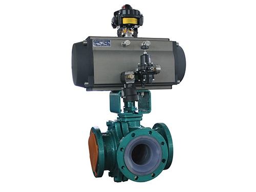 氣動三(san)通球閥T型(xíng)和L 型